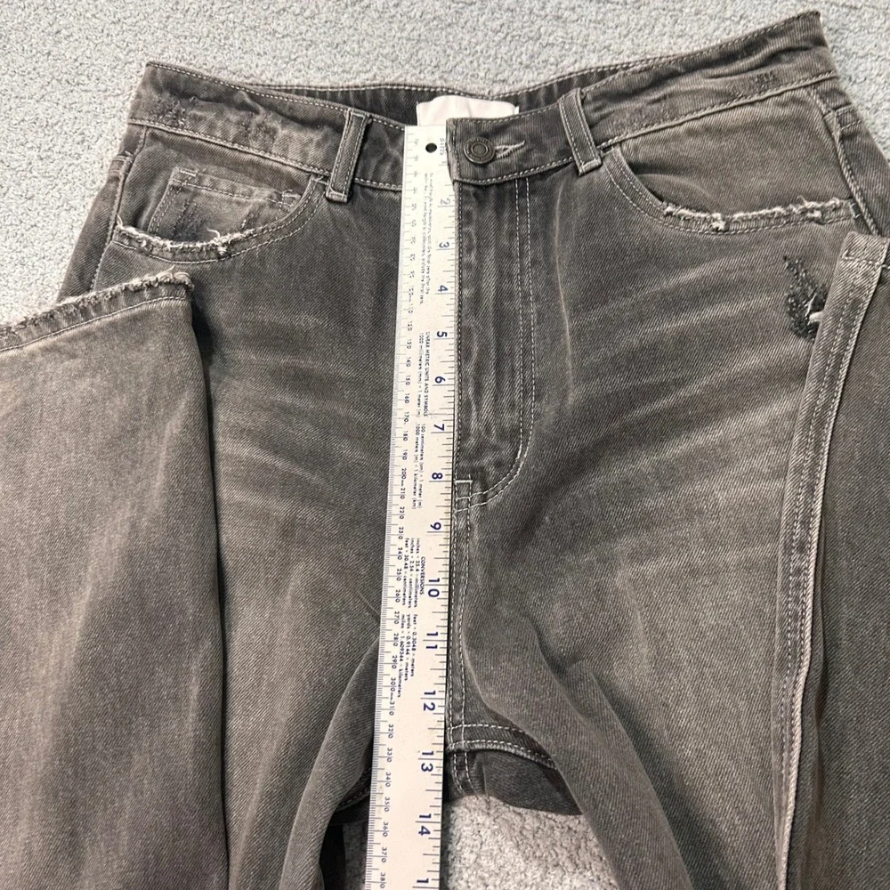 Vervet Jeans Distressed Wide Leg 29 Charcoal Grey Baggy Skater Grunge Streetwear